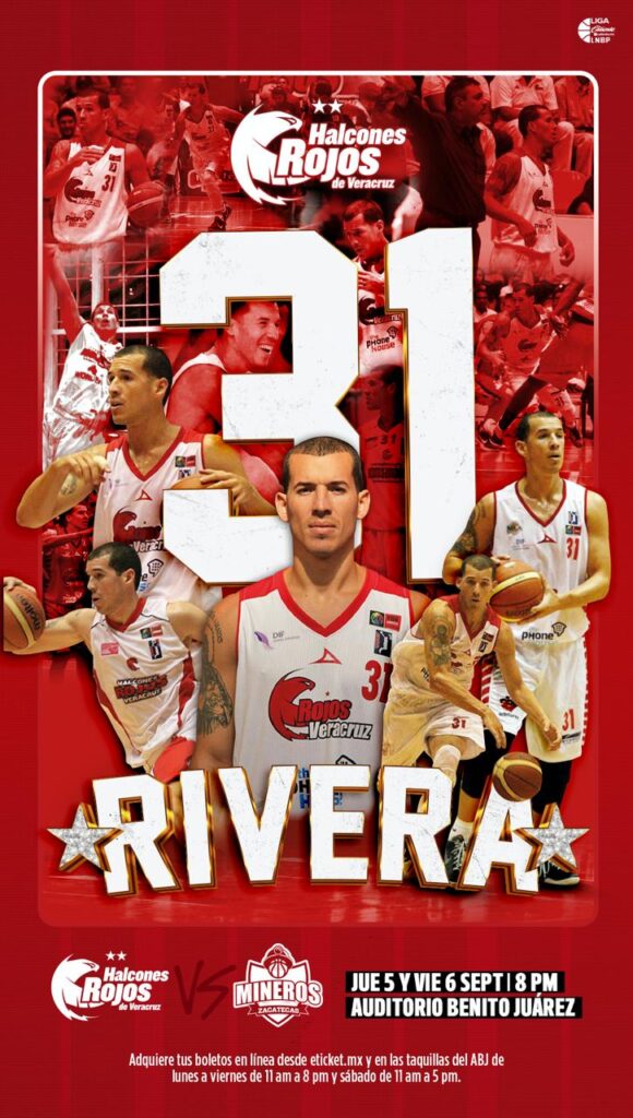 HALCONES ROJOS LANZA JERSEY CONMEMORATIVO DE CARLOS RIVERA
