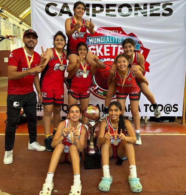 ROJAS DE VERACRUZ CAMPEONAS DEL MUNDIALITO DE BASKET