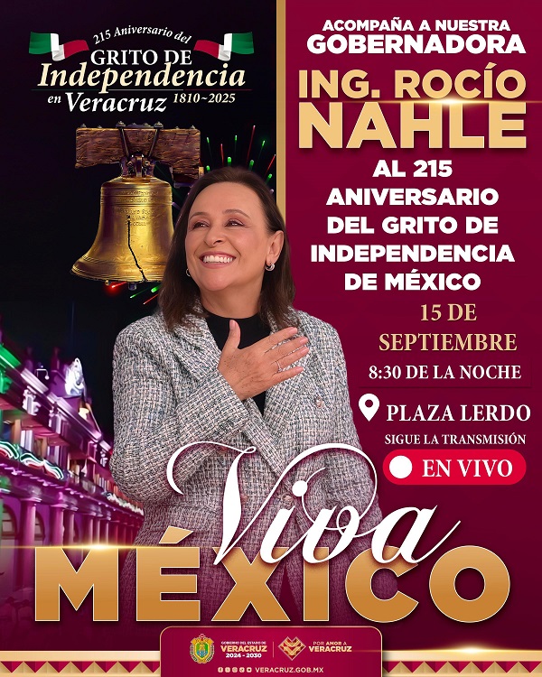 LISTO VERACRUZ PARA CELEBRAR LA GRAN FIESTA MEXICANA CON ORGULLO, PAZ Y TRADICIÓN