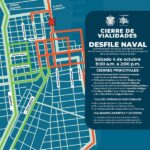 CIERRES VIALES EN EL CENTRO DE VERACRUZ POR DESFILE NAVAL