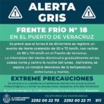 ALERTA GRIS POR EL FRENTE FRÍO NO. 18 EN EL PUERTO DE VERACRUZ