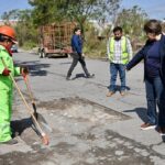 SUPERVISA ALCALDESA DE VERACRUZ TRABAJOS DEL PROGRAMA MUNICIPAL DE BACHEO