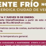 MANTIENE PC AVISO ESPECIAL POR VIENTO DEL NORTE POR FRENTE FRÍO 28 EN LA CIUDAD DE VERACRUZ