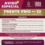 PREVÉ PC DE VERACRUZ NUEVO NORTE POR INGRESO DE FRENTE FRÍO NO.33 EL PRÓXIMO JUEVES