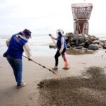 TRABAJO ARDUO Y PERMANENTE DE LIMPIEZA Y MANTENIMIENTO EN ZONA DE PLAYAS Y BULEVARES: ALCALDESA MARYJOSE GAMBOA