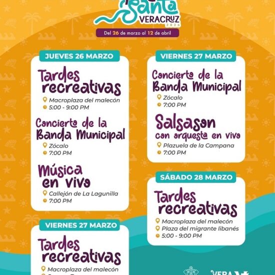 SEMANA SANTA 2026: CIUDAD DE VERACRUZ DESPLIEGA CULTURA, GASTRONOMÍA E HISTORIA