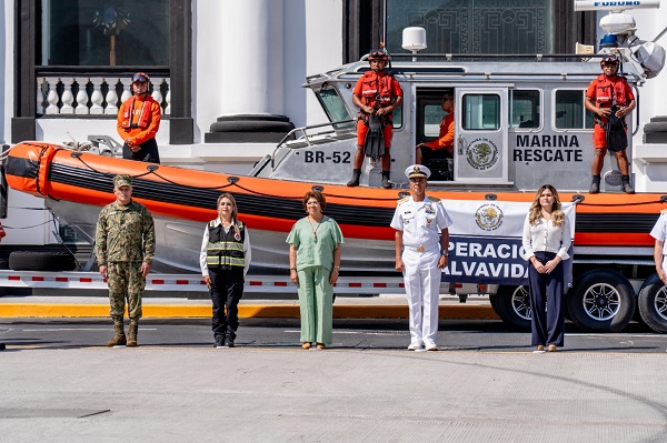 ALCALDESA MARYJOSE GAMBOA PARTICIPA EN EL ARRANQUE DEL OPERATIVO SALVAVIDAS DE LA SECRETARÍA DE MARINA