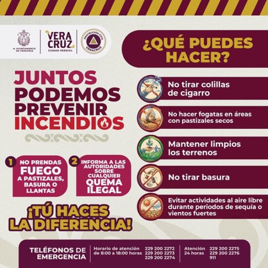 EXHORTA AYUNTAMIENTO DE VERACRUZ A EVITAR QUEMA DE LLANTAS Y DESECHOS