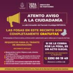 FOSAS DEL PANTEÓN MUNICIPAL SON GRATUITAS; AYUNTAMIENTO DE VERACRUZ LLAMA A DENUNCIAR COBROS INDEBIDOS