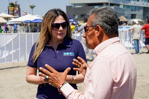 ALCALDESA MARYJOSE GAMBOA REFUERZA ACCIONES DE LIMPIEZA Y SUPERVISIÓN EN ZONA DE PLAYAS