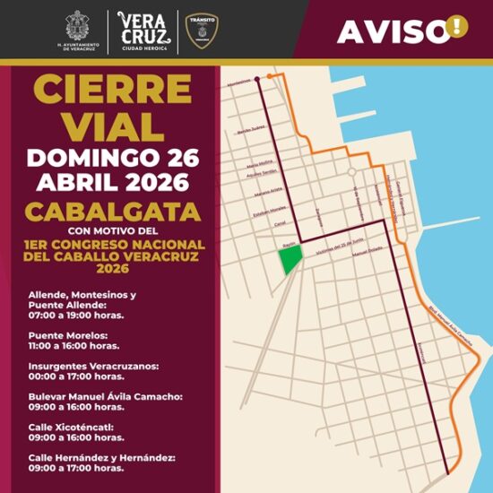 IMPLEMENTARÁ AYUNTAMIENTO DE VERACRUZ OPERATIVOS VIALES Y DE LIMPIEZA POR CABALGATA NACIONAL