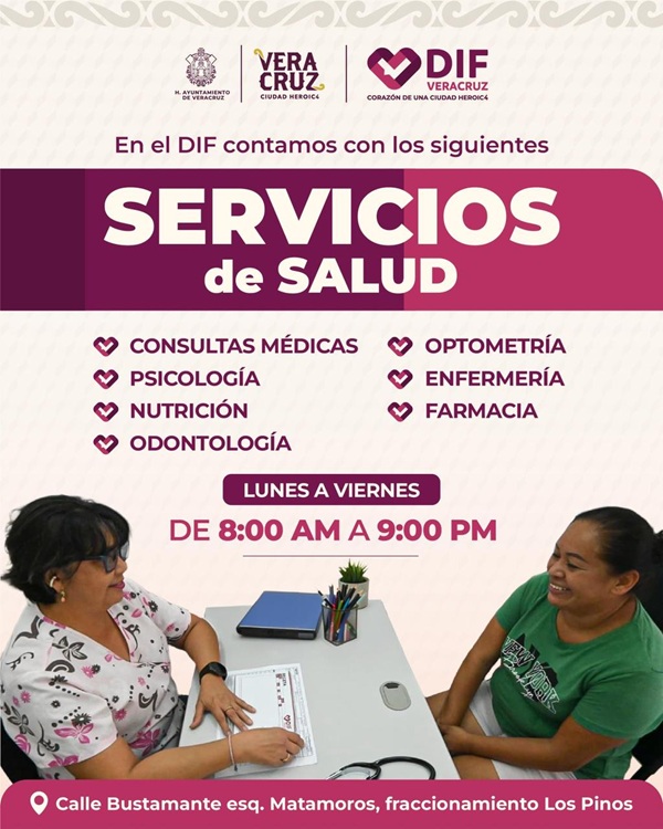 AMPLÍA DIF MUNICIPAL DE VERACRUZ HORARIOS DE ATENCIÓN EN MÓDULO CENTRAL