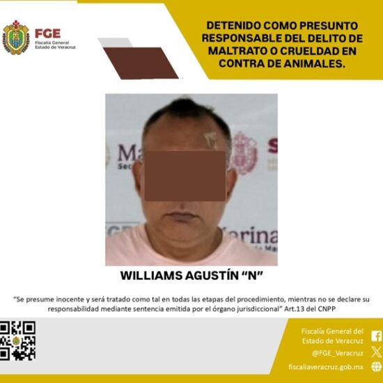 FGE EJECUTA ORDEN DE APREHENSIÓN CONTRA PRESUNTO AGRESOR DE UN CANINO EN VERACRUZ