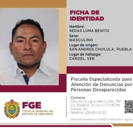 MICROSITIO DE FGE VERACRUZ PERMITE LOCALIZAR A FAMILIARES DE PERSONA IDENTIFICADA EN MENOS DE 12 HORAS