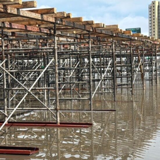 SE INUNDA EL SALSÓDROMO DONDE SE REALIZARÁ EL SALSA FEST POR INTENSA LLUVIA