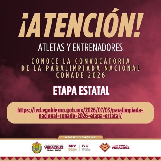 EN AGOSTO EL ESTATAL DE LA PARALIMPIADA 2026