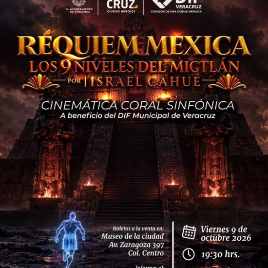 INVITA DIF MUNICIPAL DE VERACRUZ A CONCIERTO “RÉQUIEM  MEXICA: LOS 9 NIVELES DEL MICTLÁN”