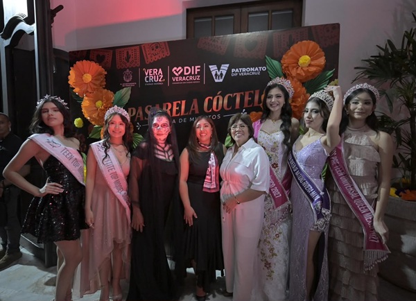 SE UNEN ARTE, TRADICIÓN Y ALTRUISMO EN LA “PASARELA CÓCTEL: GALA DE MUERTOS”, EN BENEFICIO DEL DIF MUNICIPAL DE VERACRUZ